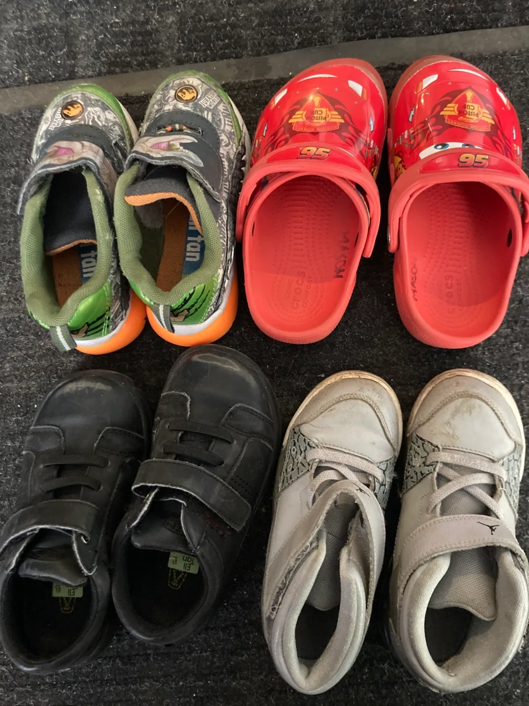 10C Kids' Shoes Bundle: Crocs, Jurassic World, Dress Shoes thumbnail