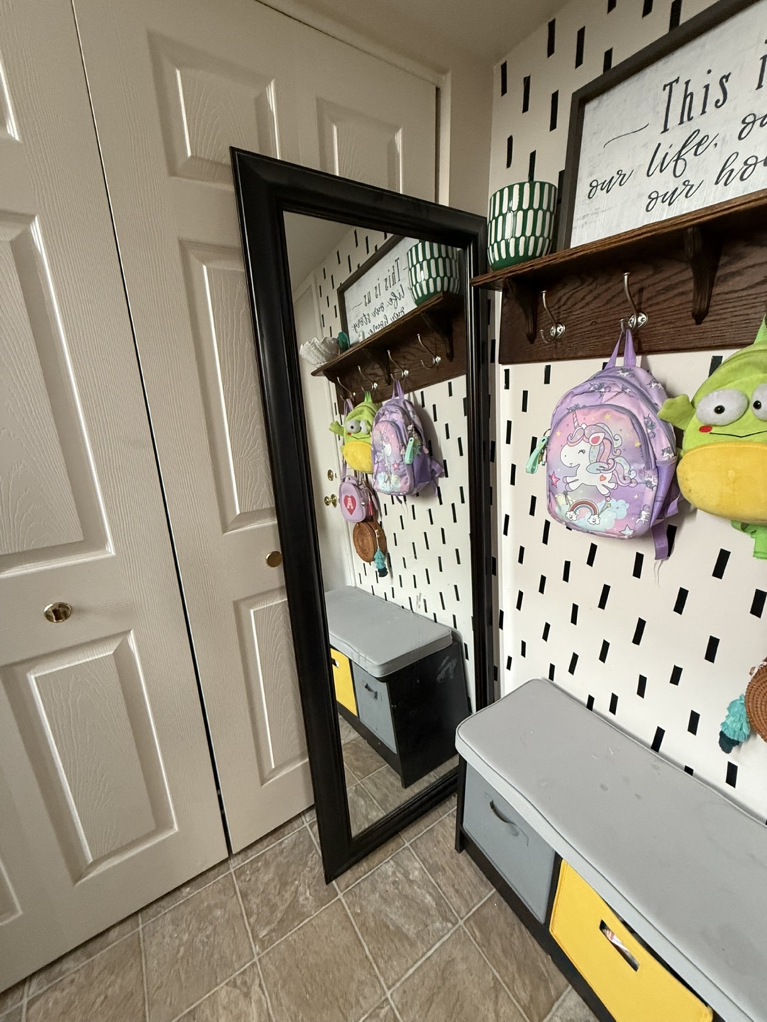 Full Length Black Framed Mirror