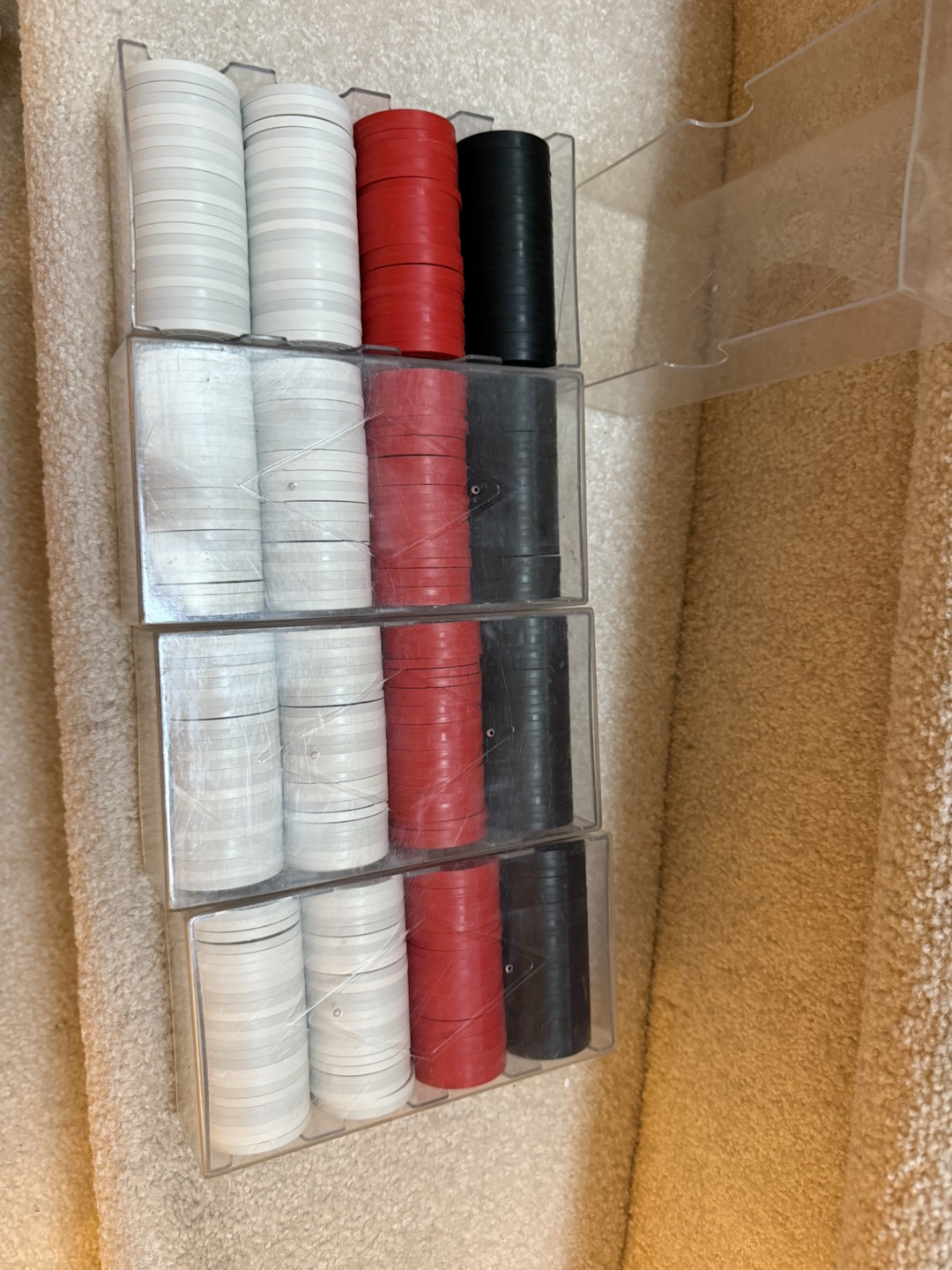 Poker Chips Set - Red, White, Black