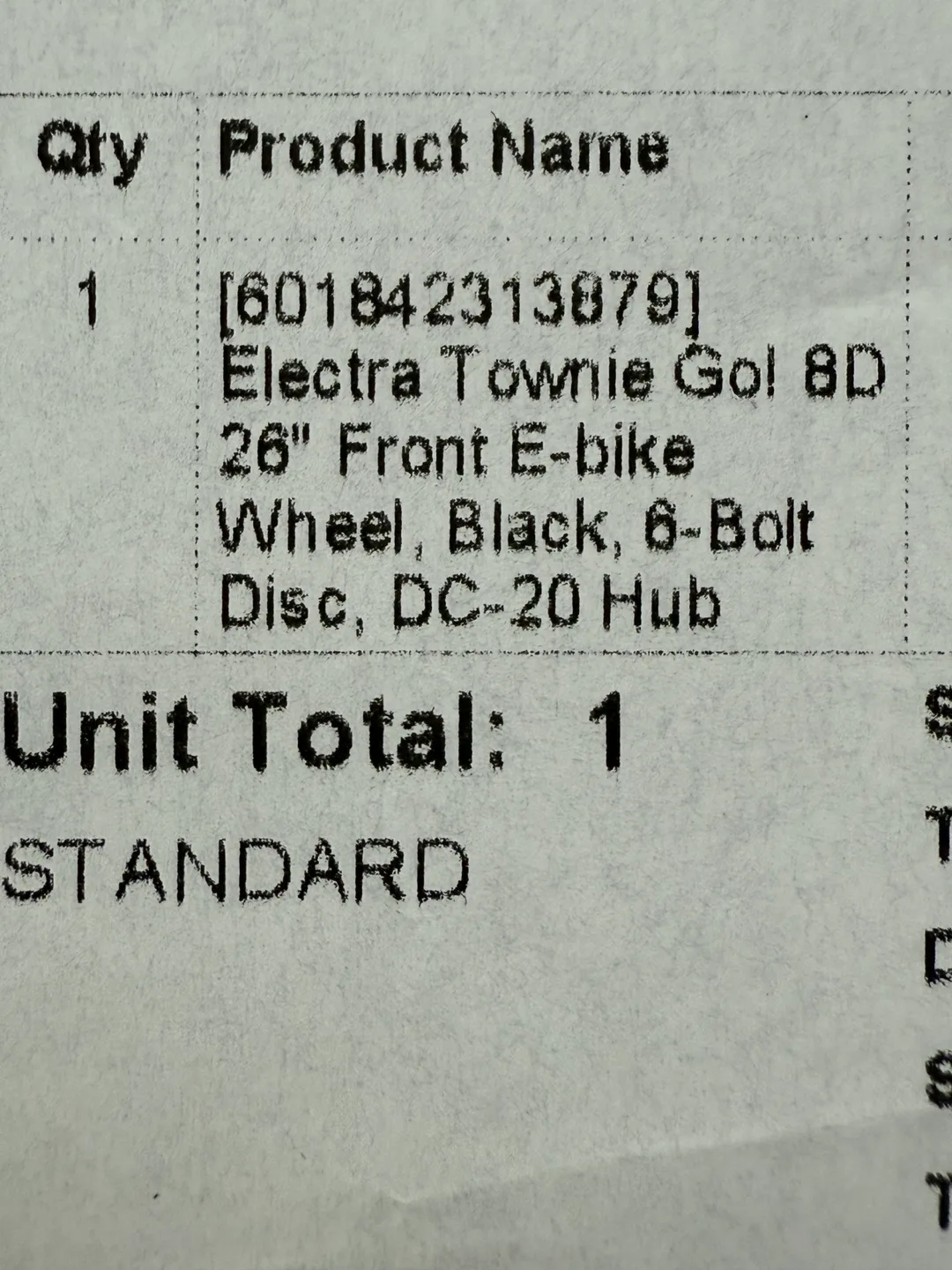 Electra Townie Gol 8D 26" Front E-bike Wheel. Alexrims image indicator(9)