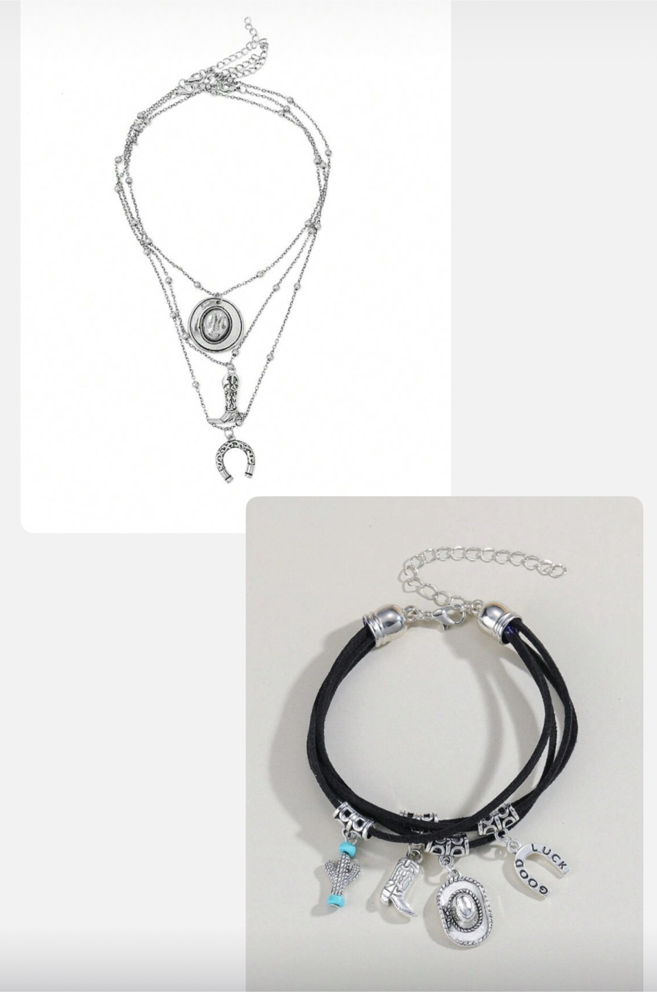 Western Style Necklace & Bracelet Set