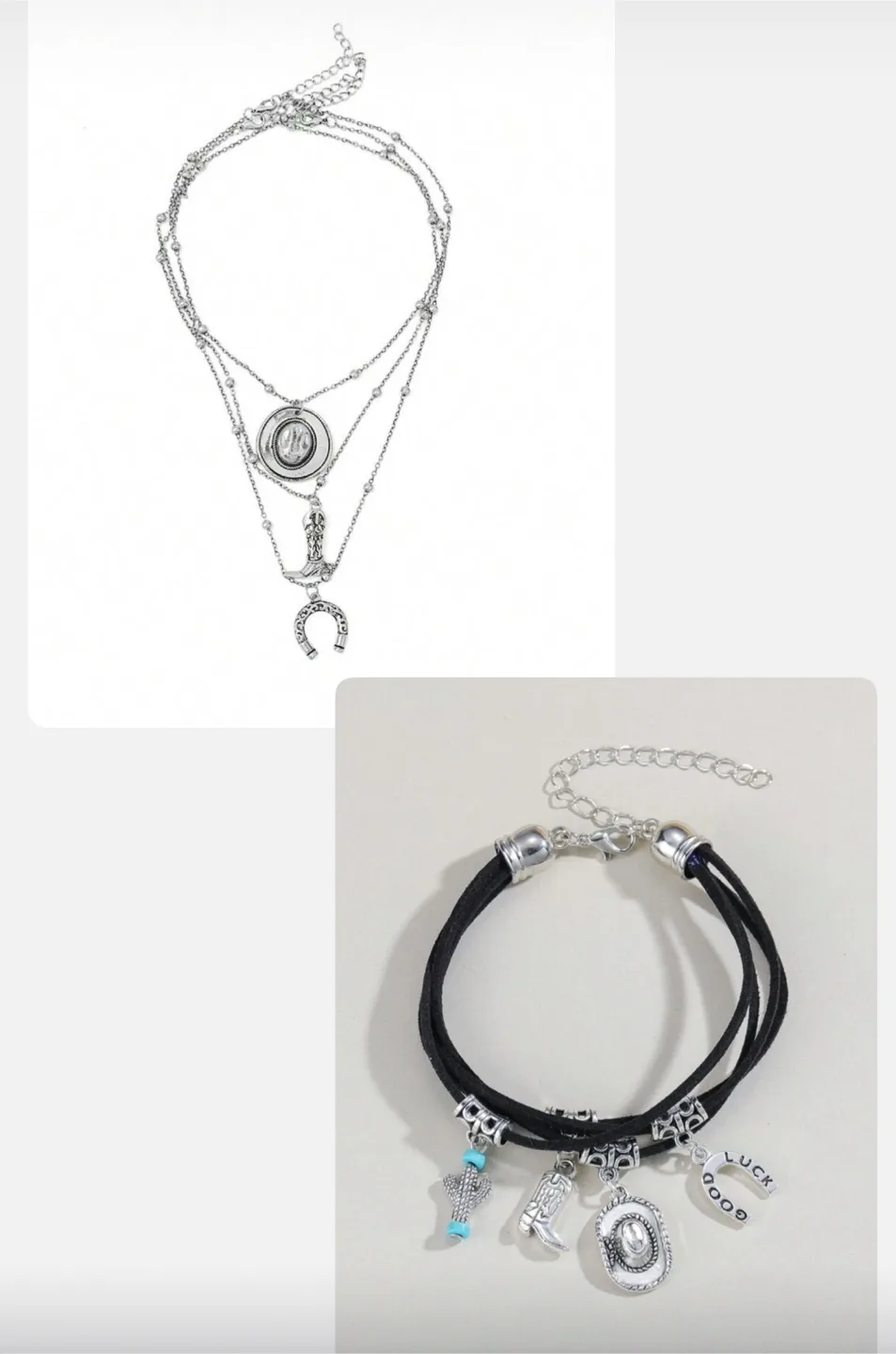 Western Style Necklace & Bracelet Set thumbnail