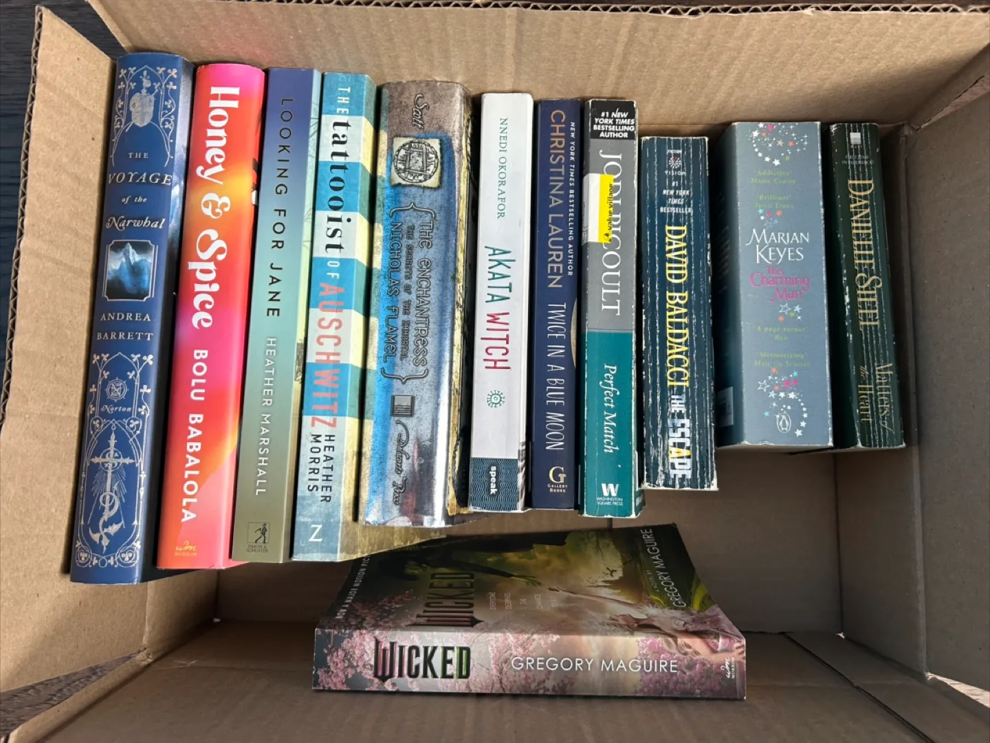$10 for Box of 12 Assorted Fiction Books thumbnail