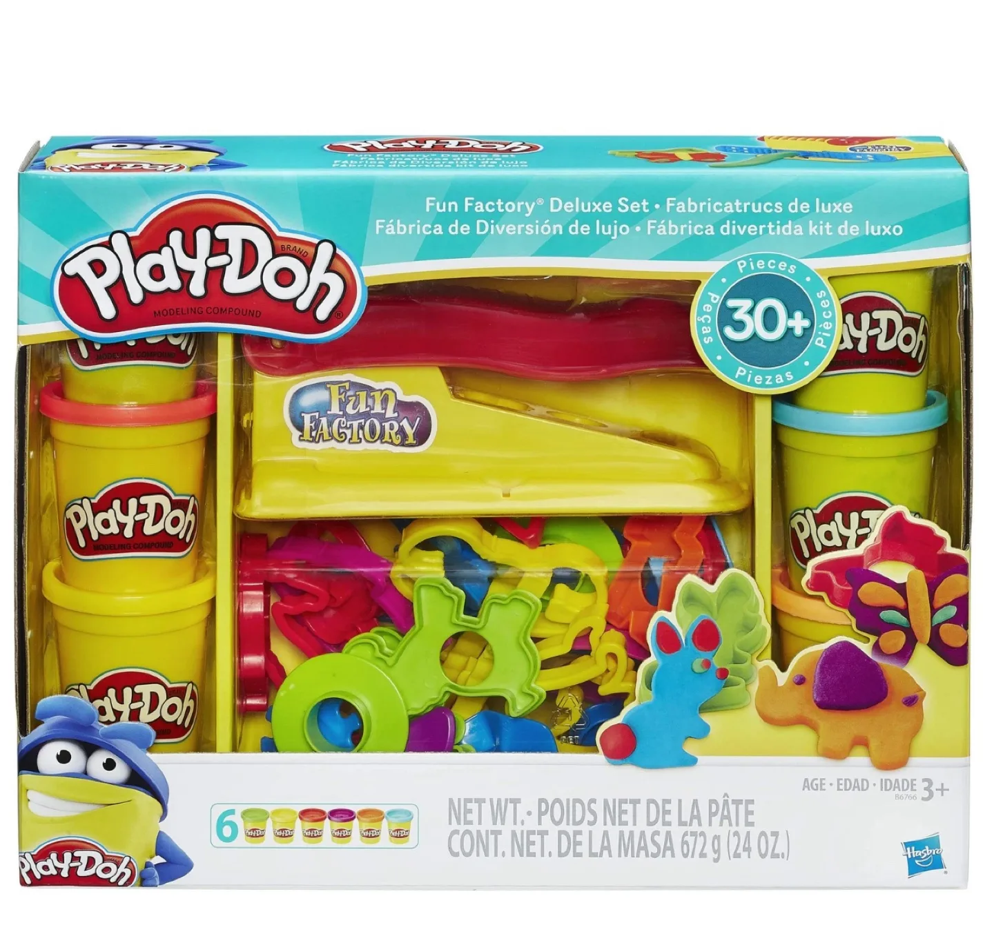 Play-doh Fun Factory Deluxe Set, 31 Tools & 6 Cans thumbnail