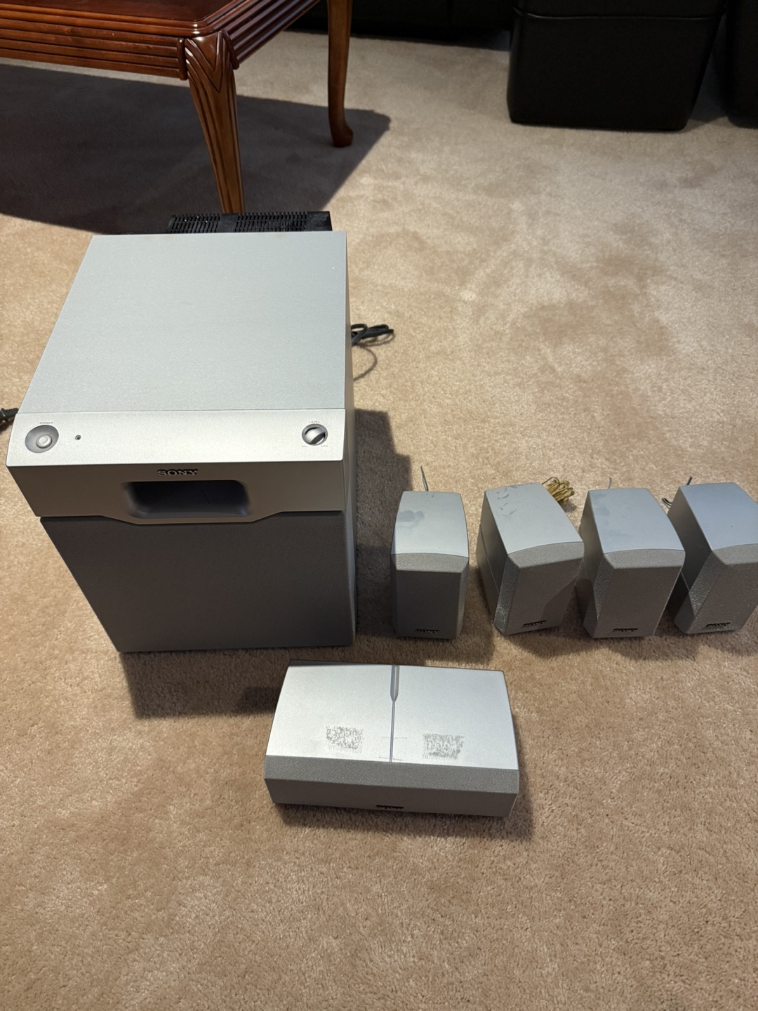 Sony Home Threater System: SA-WM500 Subwoofer & SS-MSP2 Speakers