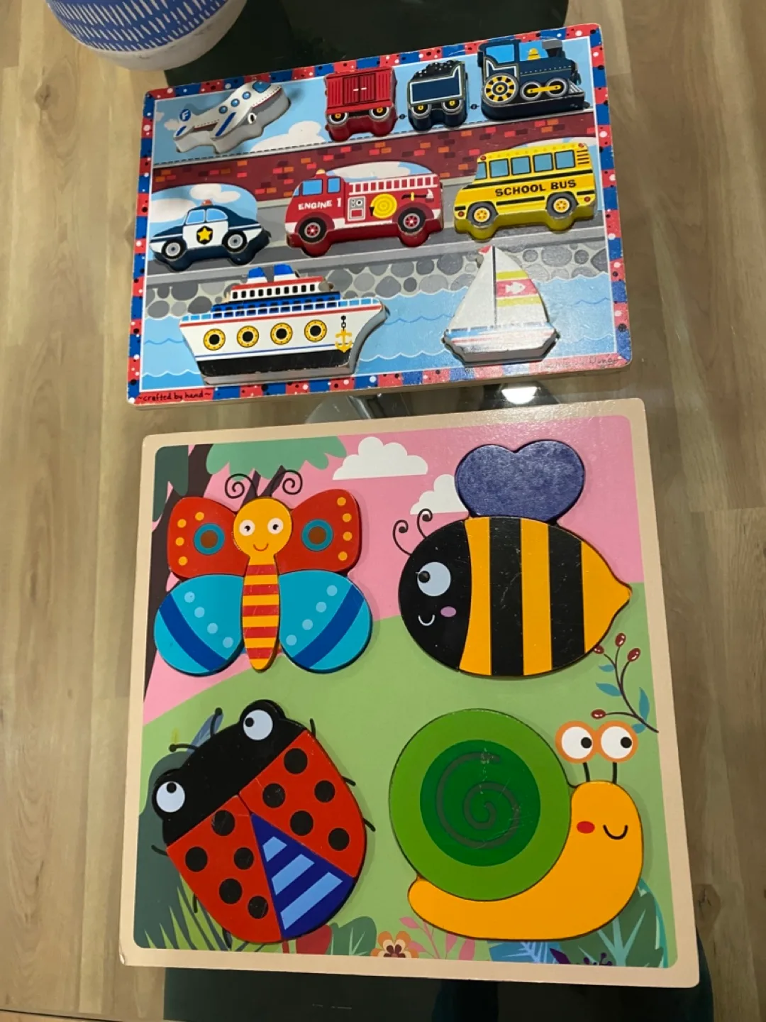 Kids' Wooden Puzzles - Vehicles & Bugs thumbnail
