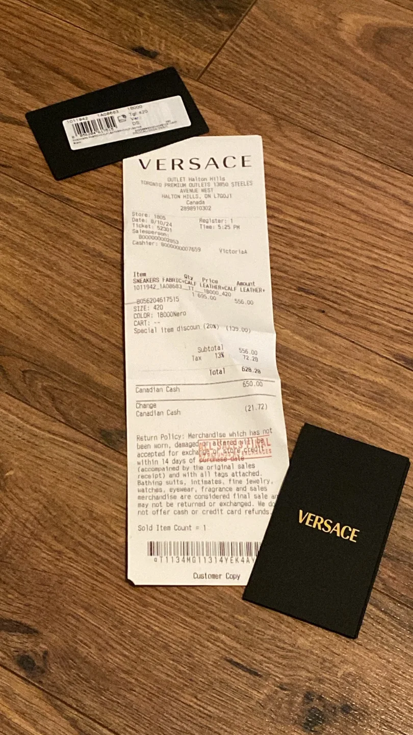 Versace Men's Black Sneakers image indicator(7)