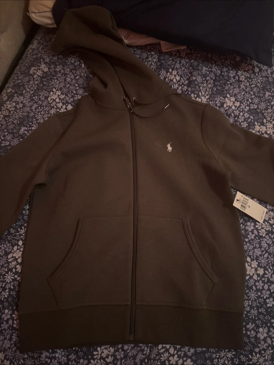 Polo Ralph Lauren Green Full Zip Hoodie - Size M thumbnail