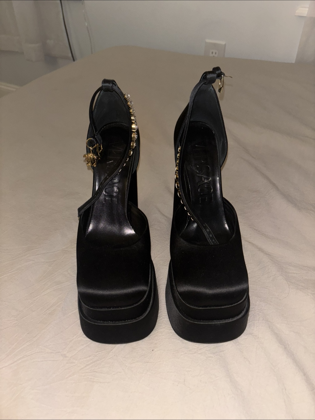 Versace Black Platform Heels - photo 2