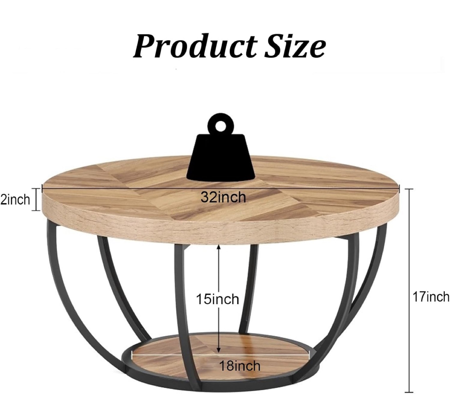 Round Coffee Table - 32 inch - photo 4