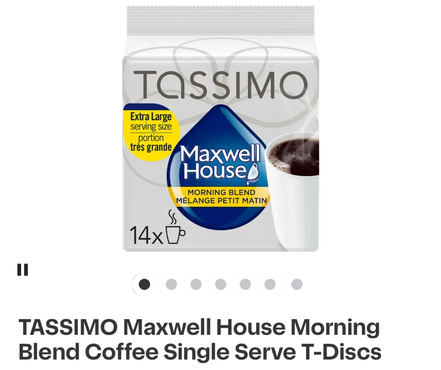 Tassimo Maxwell House Morning Blend Coffee Pods thumbnail