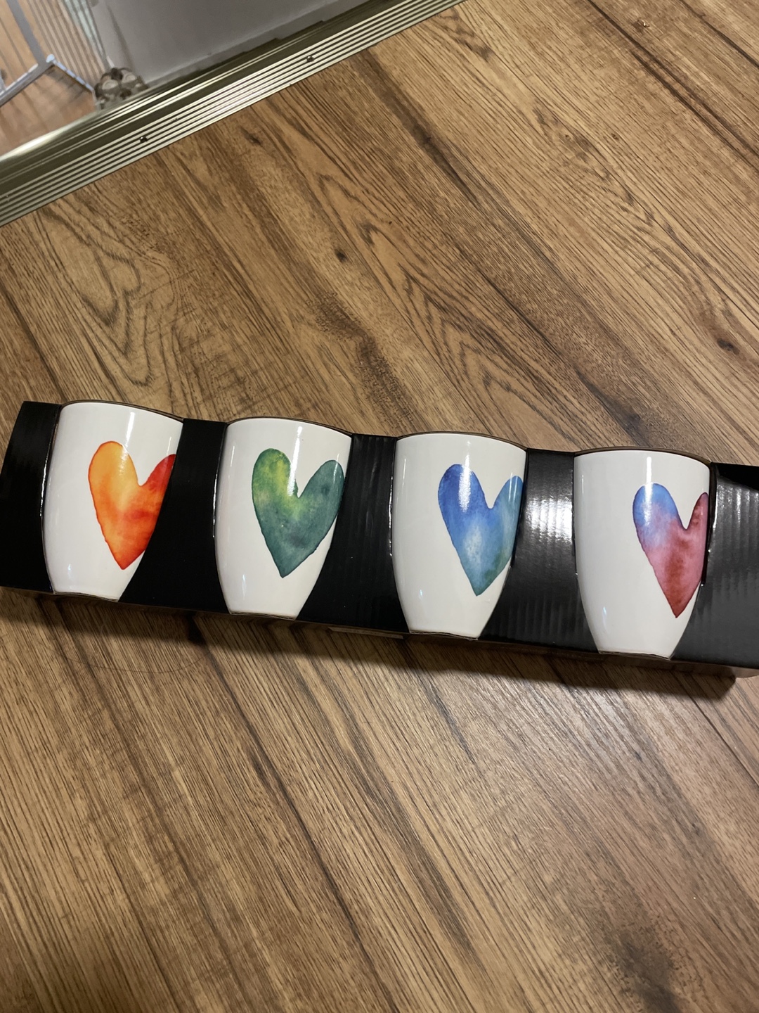 4 Piece Graphic Mug Set - New Bone China