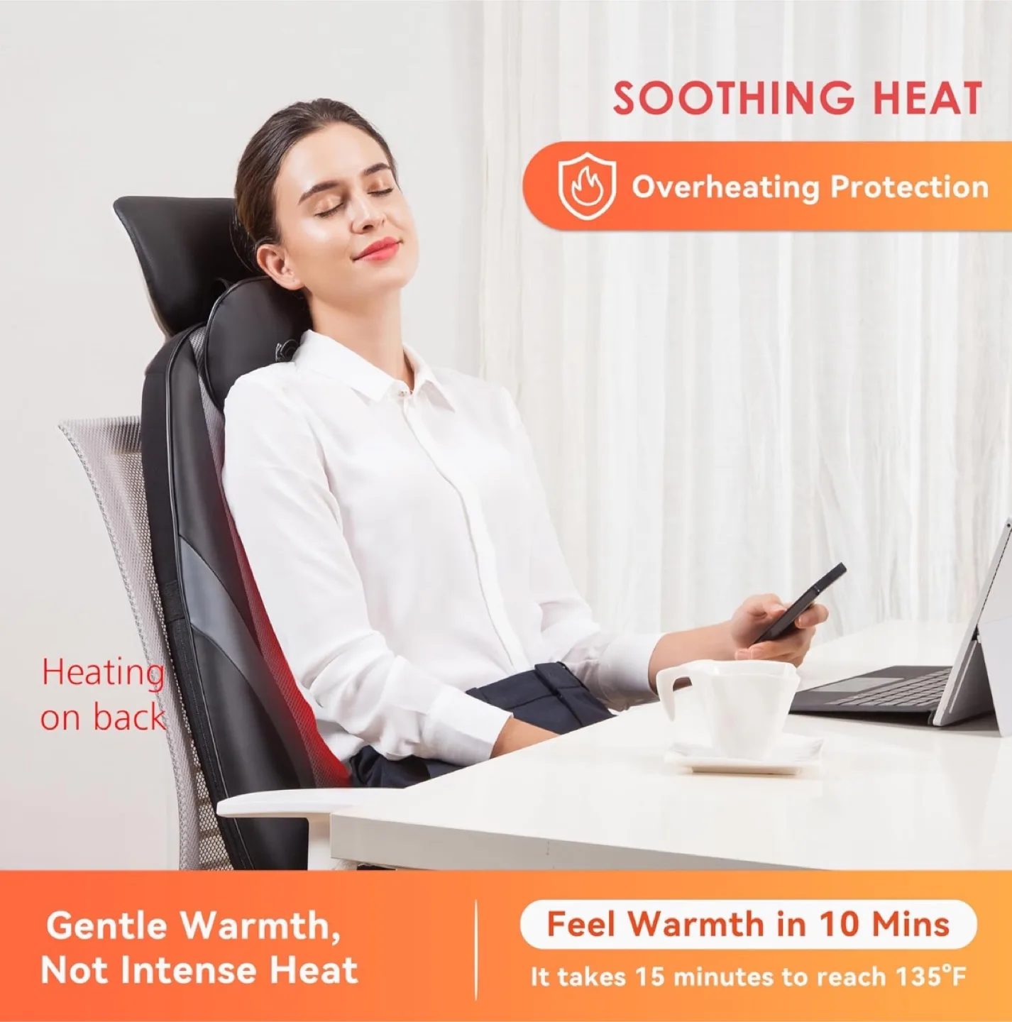 Snailax Shiatsu Back Massager with Heat - NWOB 🇨🇦 image indicator(2)