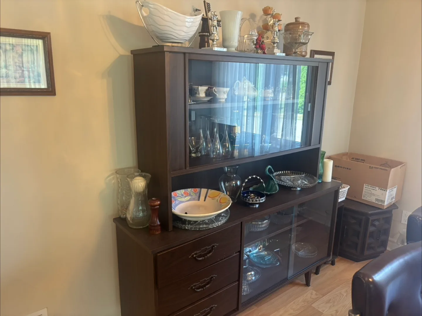 Dark Wood China Cabinet thumbnail