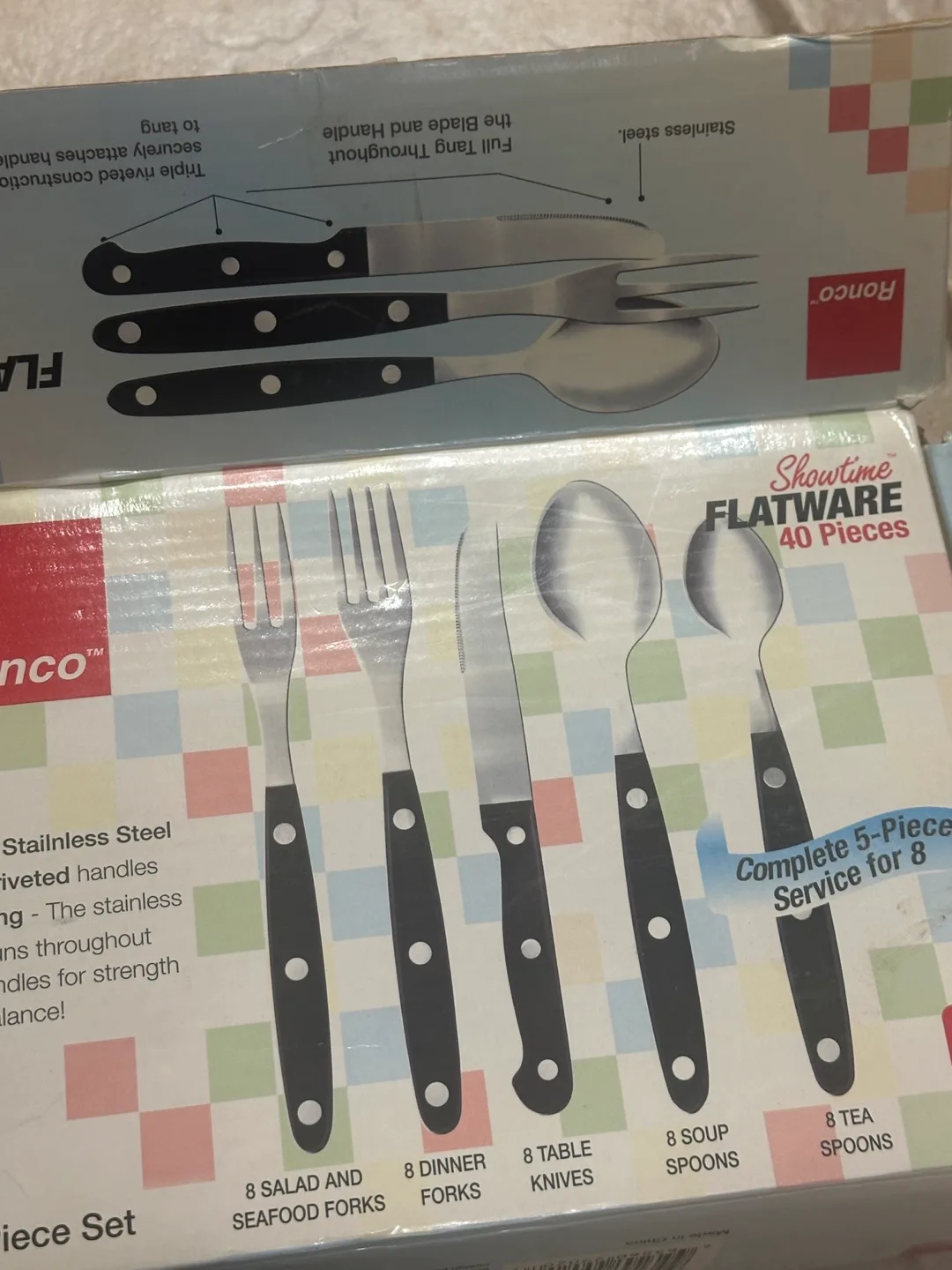 Brandnew 36 pc.Flatware Set, Bags Holder thumbnail