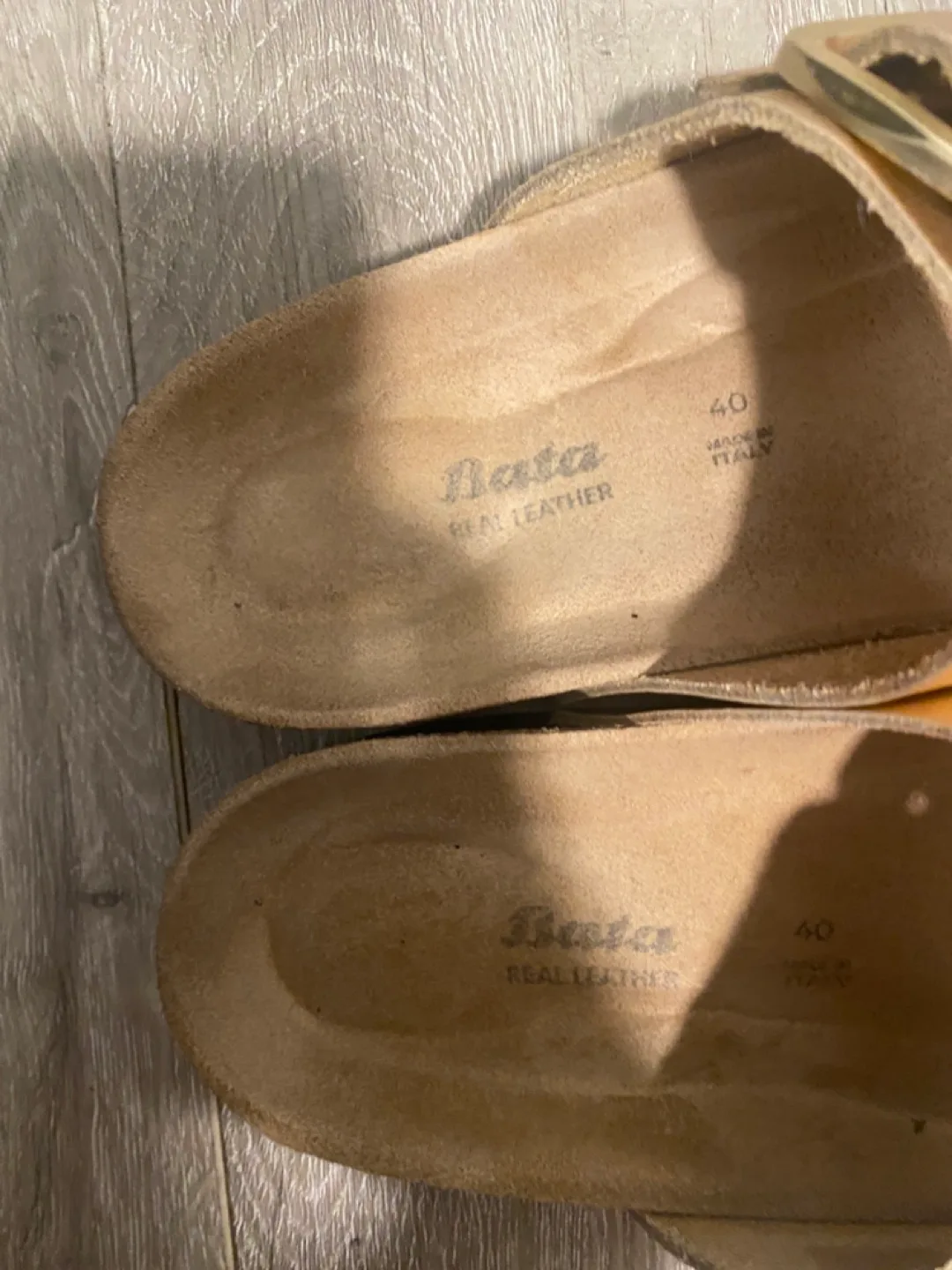 Bata Gold Leather Sandals - Size 40 image indicator(2)