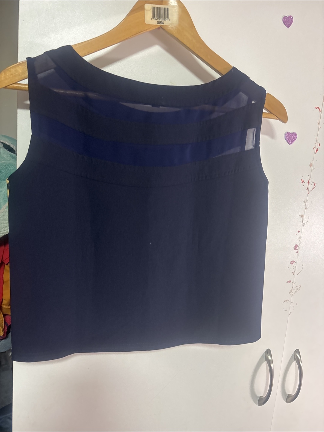 Goddess Navy Blue Sleeveless Top - photo 2