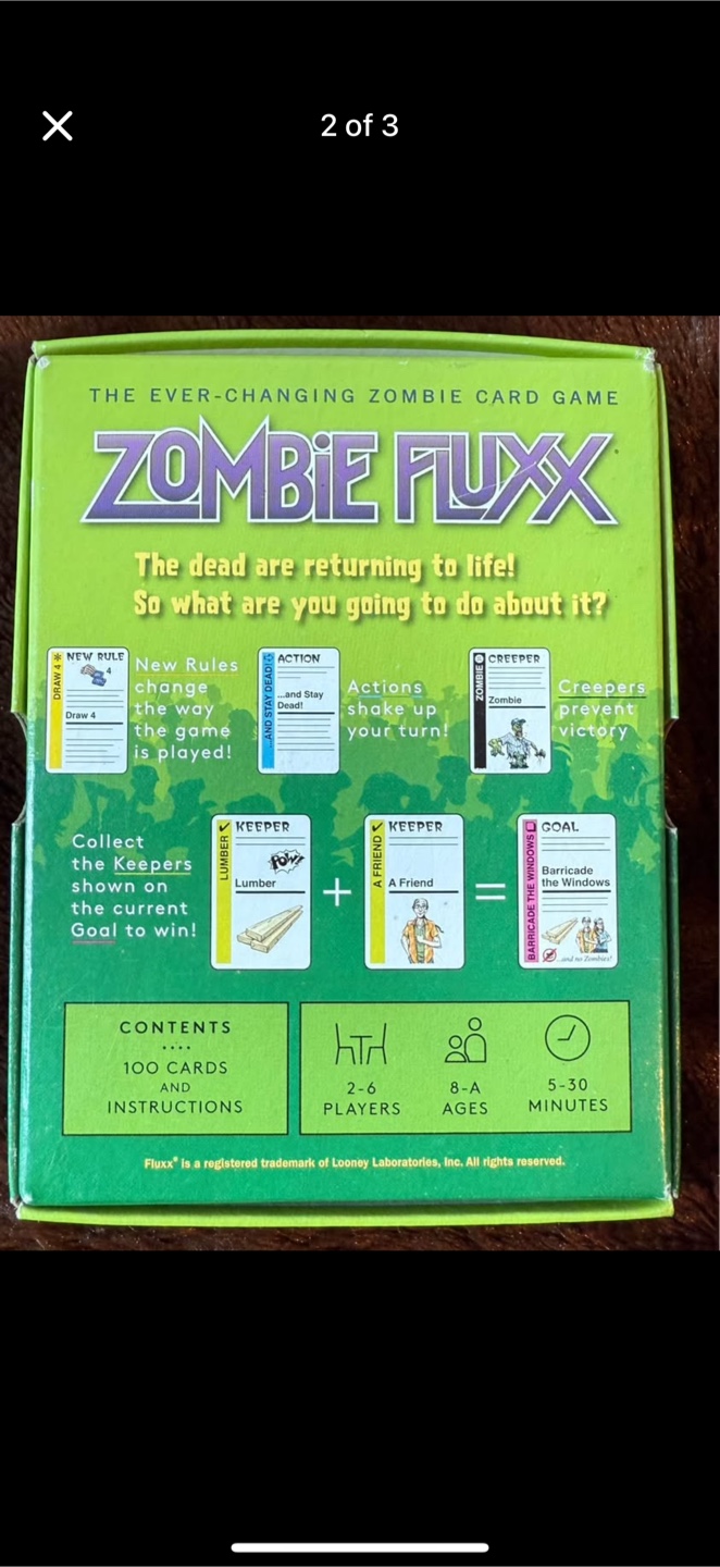 Fluxx Card Game - Zombie edition - photo 2