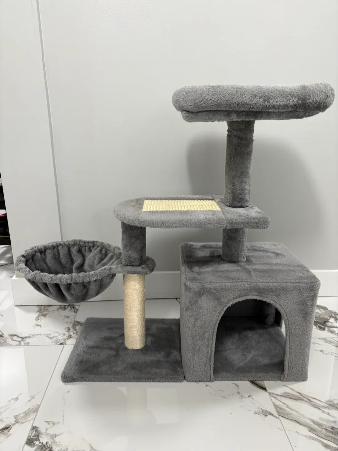 Grey Cat Tree with Scratching Post thumbnail