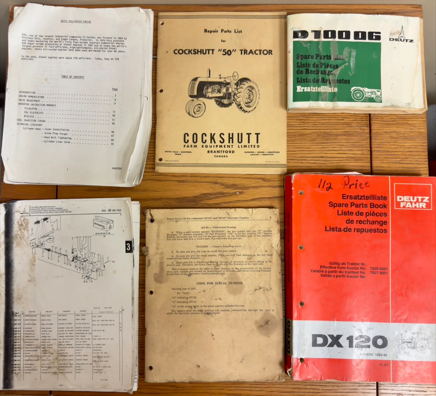 Vintage Coockshutt & Deutz Tractor Repair/Spare Parts Manuals thumbnail