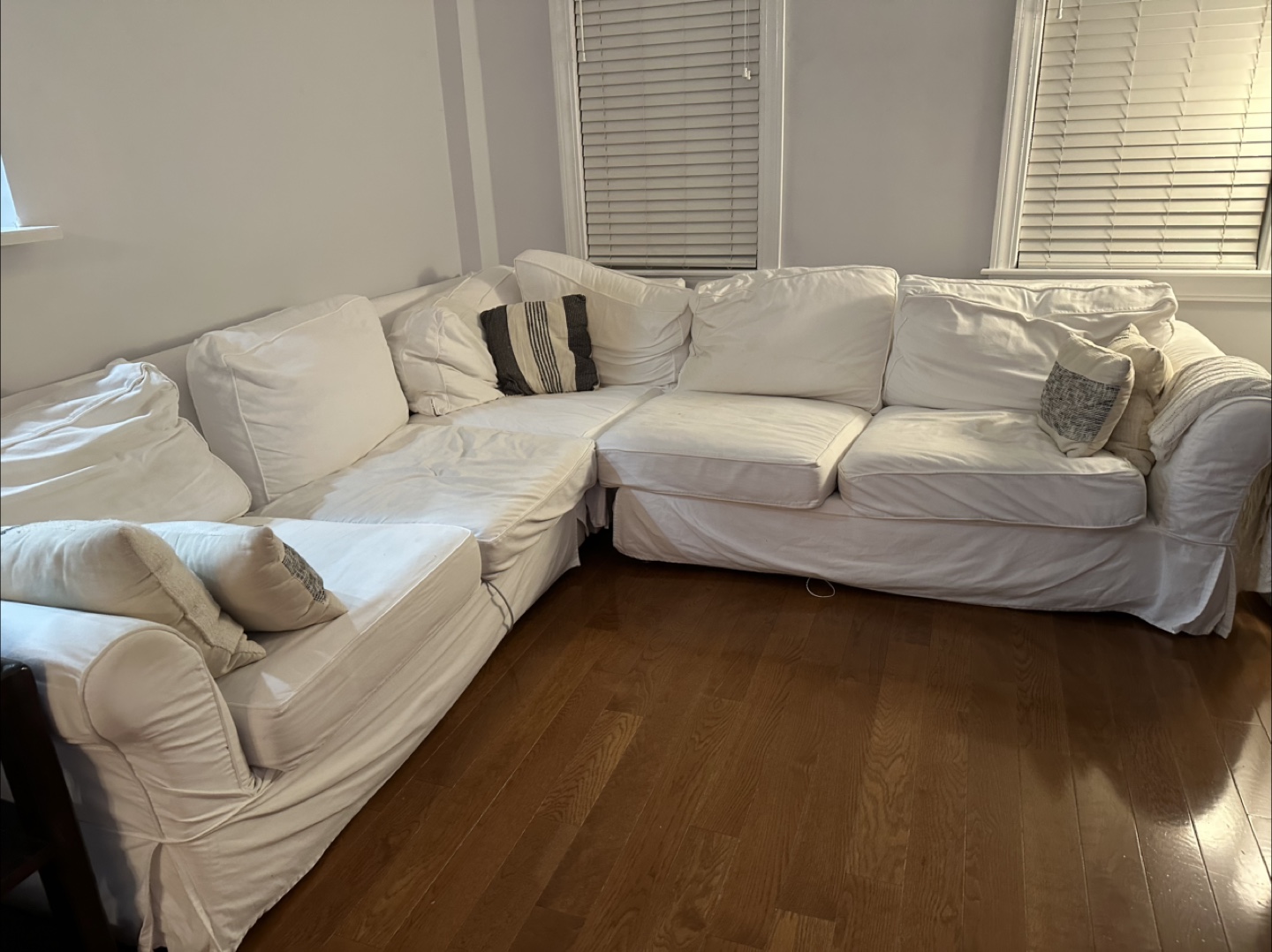 FREE-Pottery Barn White Sectional Sofa