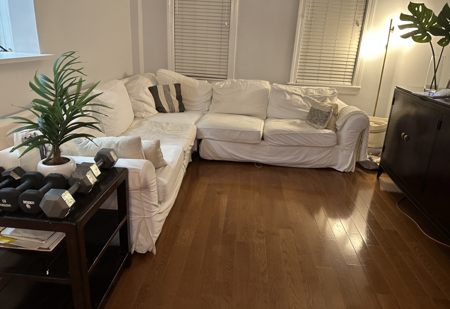 FREE-Pottery Barn White Sectional Sofa - photo 2