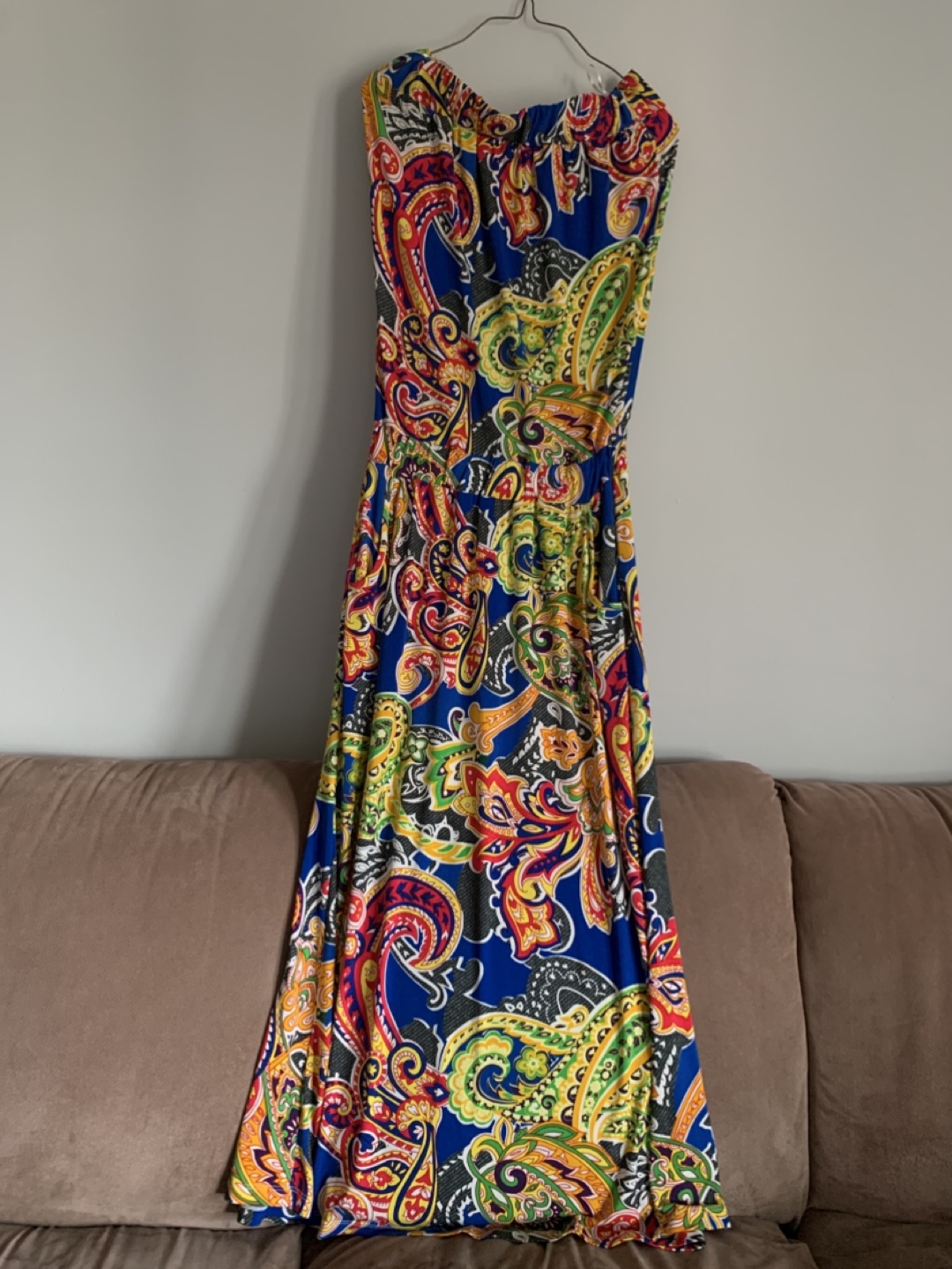 Tory Burch Strapless Maxi Dress - Paisley Print