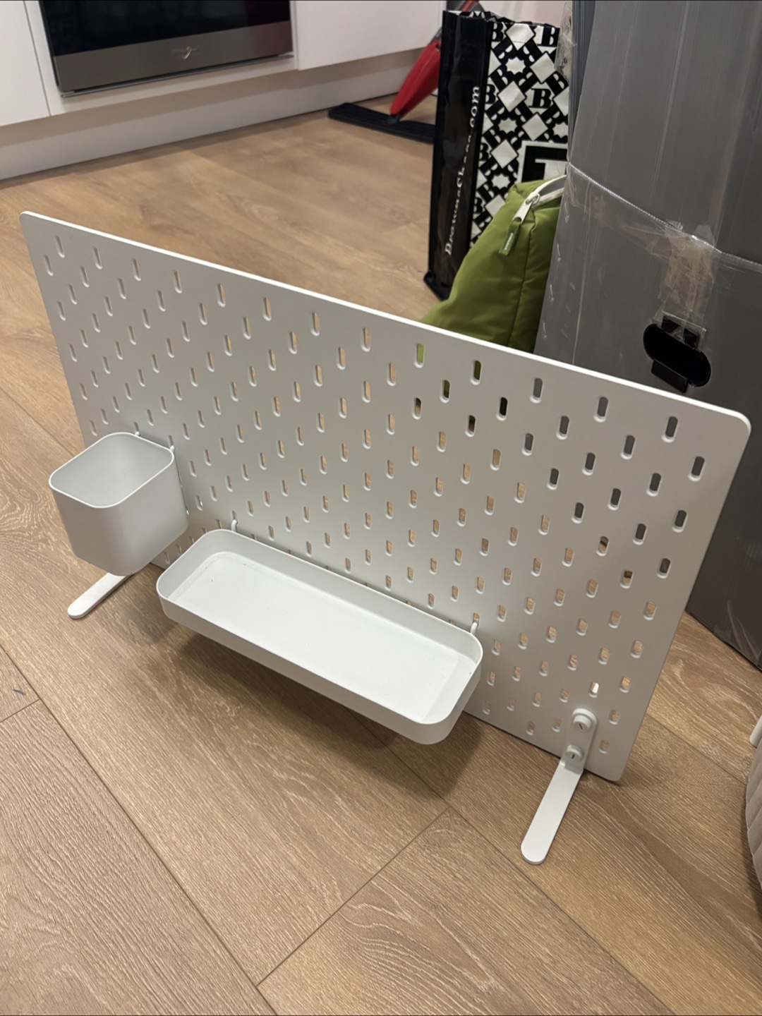 IKEA SKÅDIS Freestanding Pegboard, White, 56x37cm