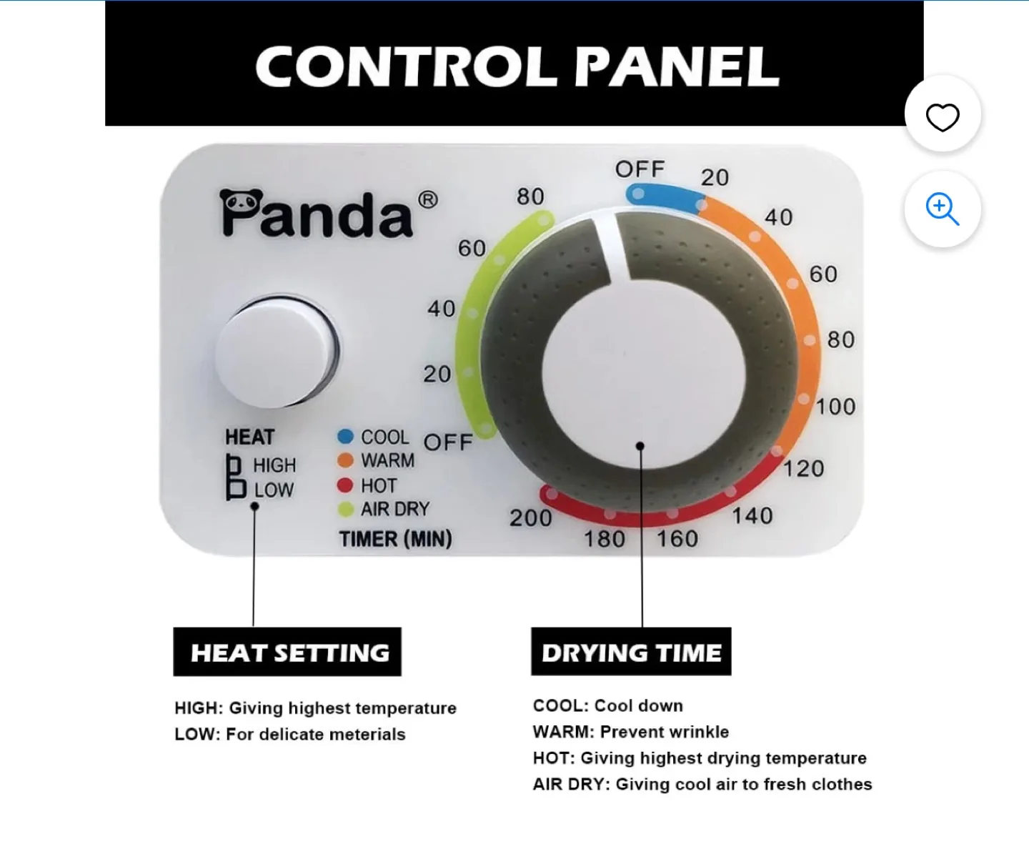 Panda Portable Dryer - Compact Laundry Solution image indicator(4)