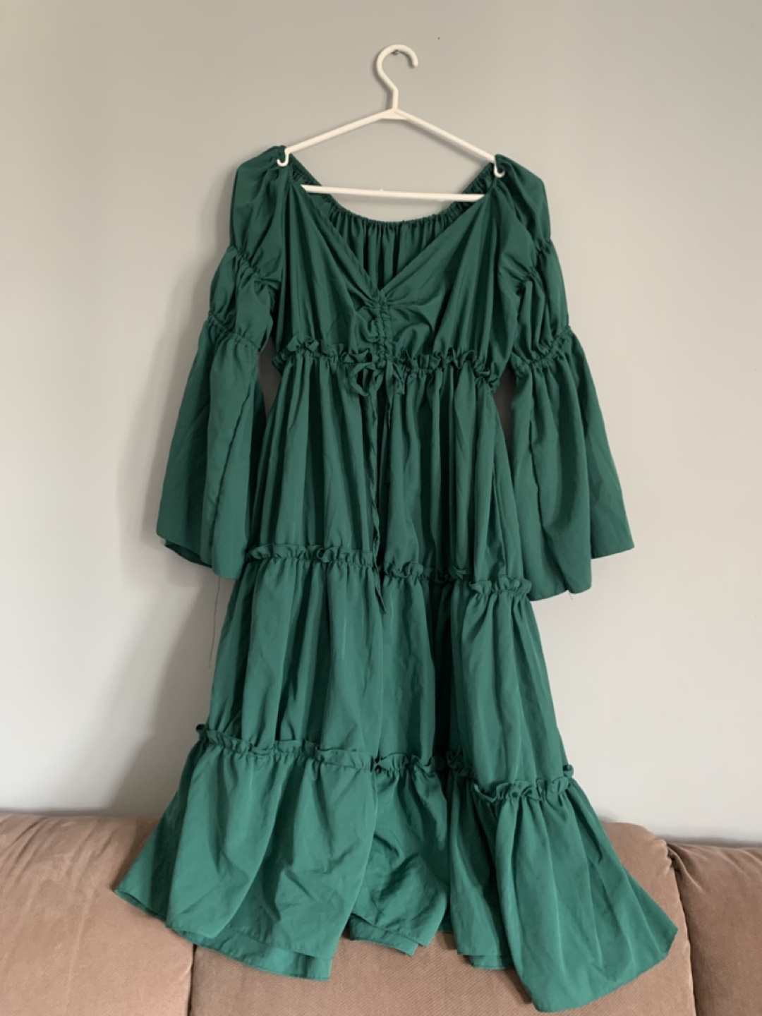 Deep Emerald Green Bohemian XL Dress