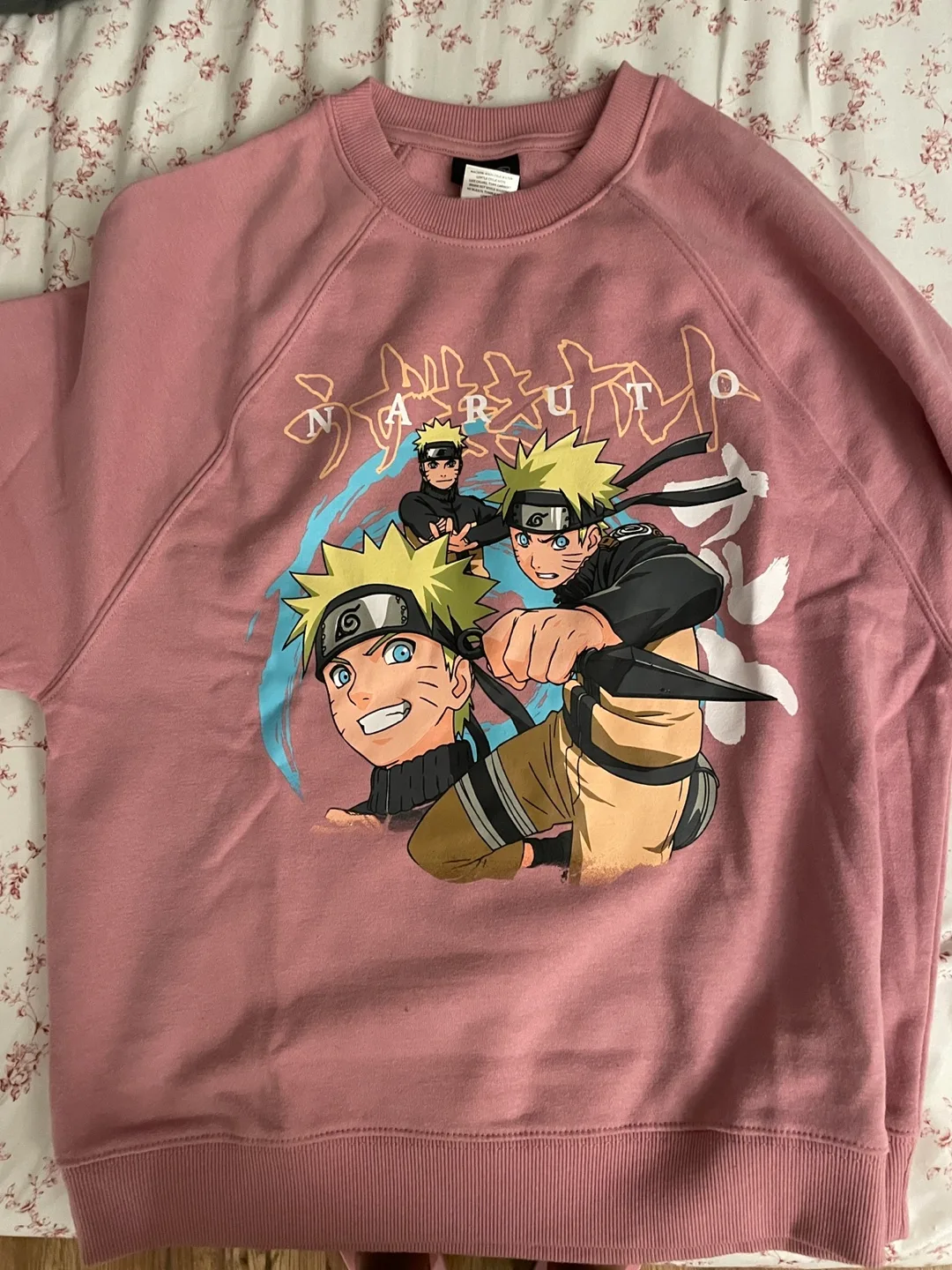 Naruto Shippuden Pink Sweatshirt - Size XS thumbnail