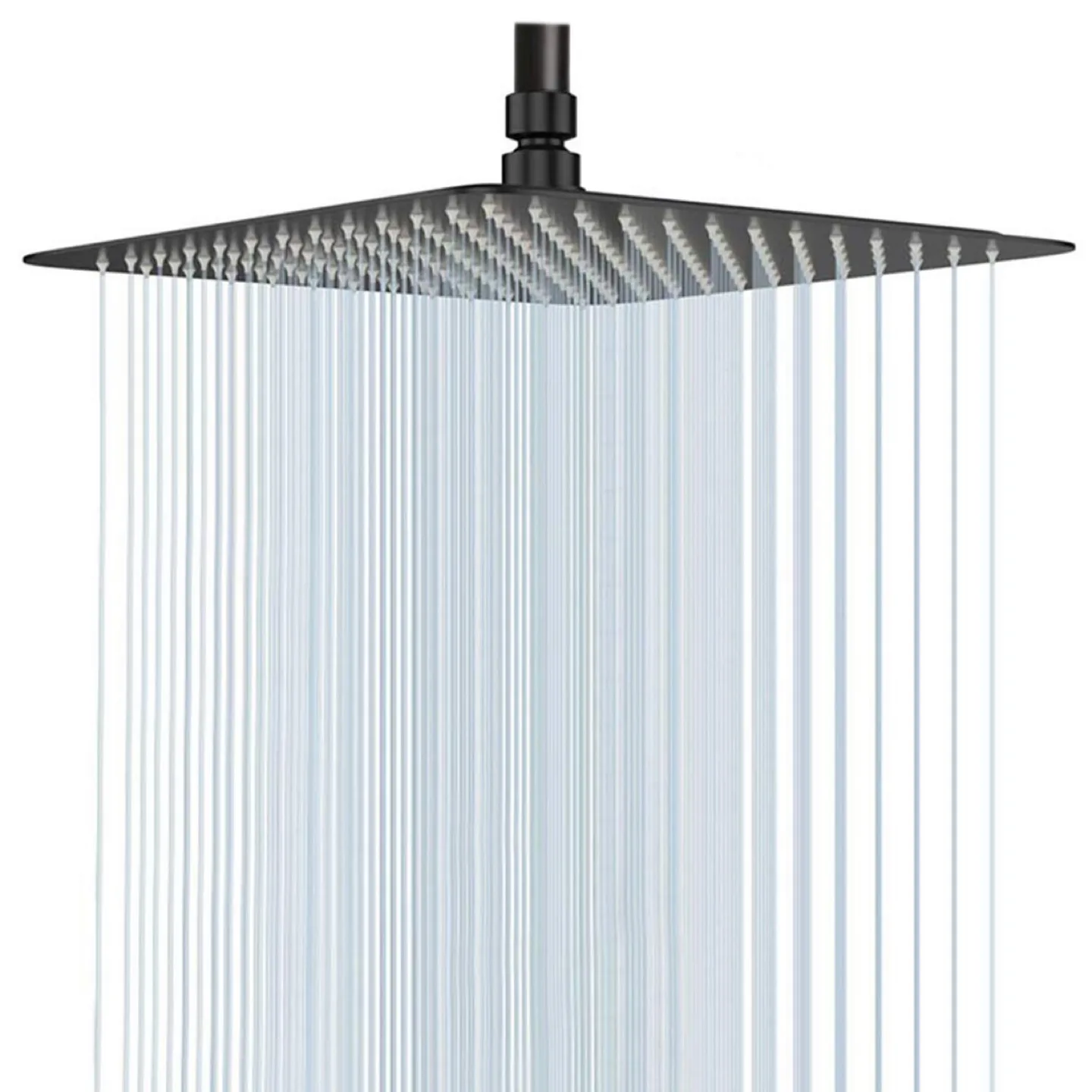 16 Inch Square Stainless Steel Matte Black Shower Head thumbnail