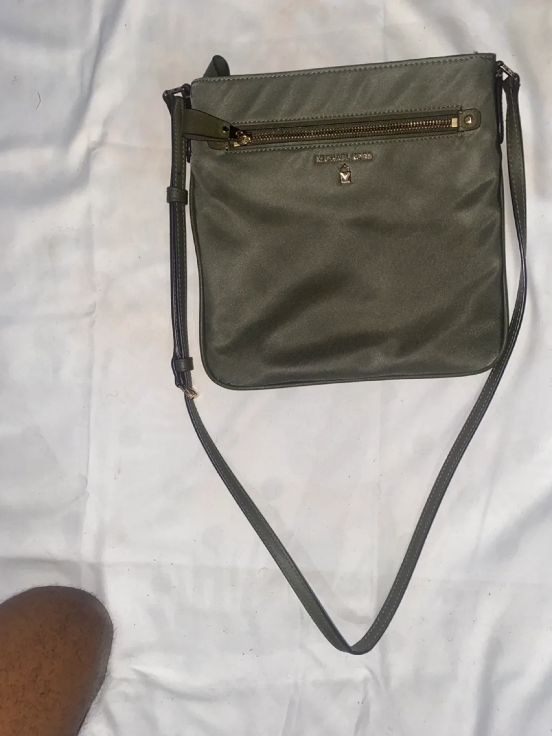 Michael Kors Olive Green Crossbody Bag thumbnail