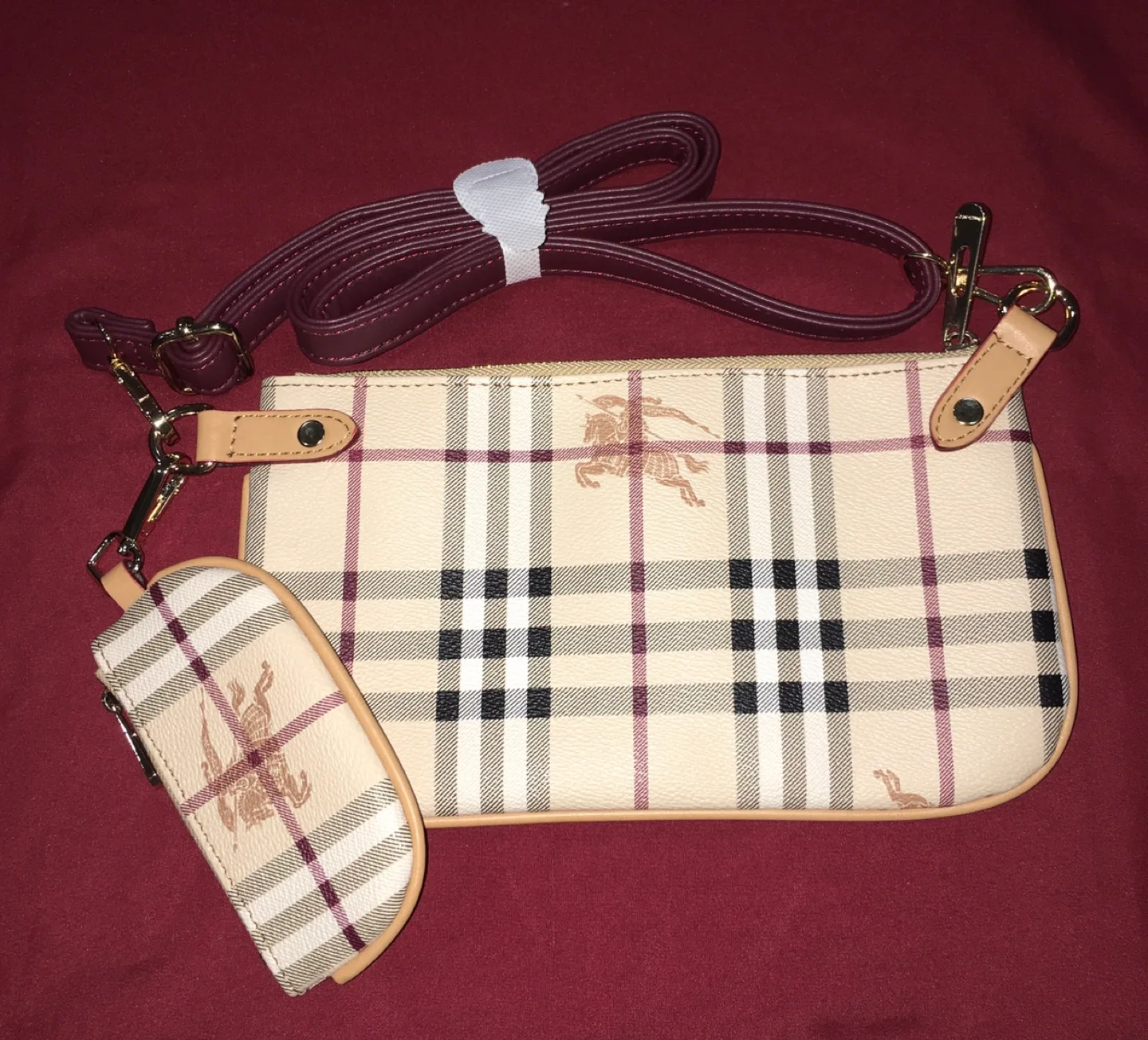 Plaid Shoulder bag with Coin Purse thumbnail