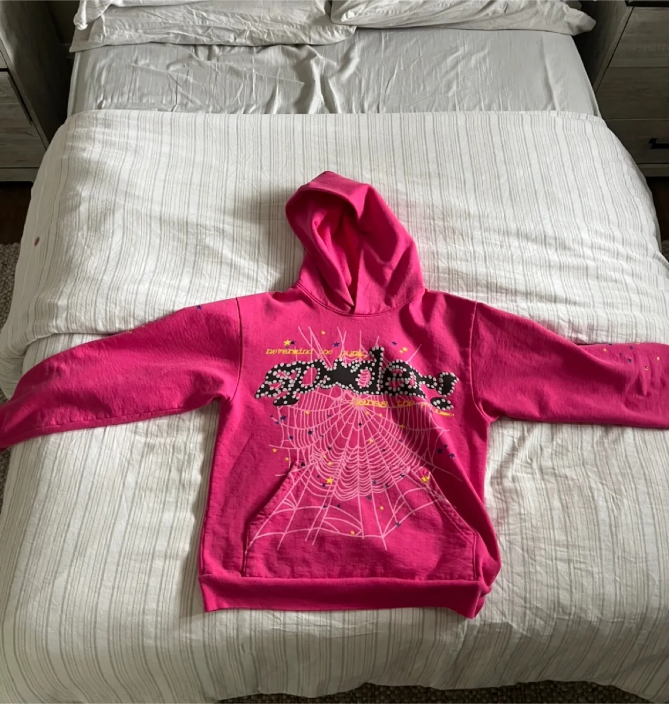 Pink Spider Hoodie Large (best offer) thumbnail