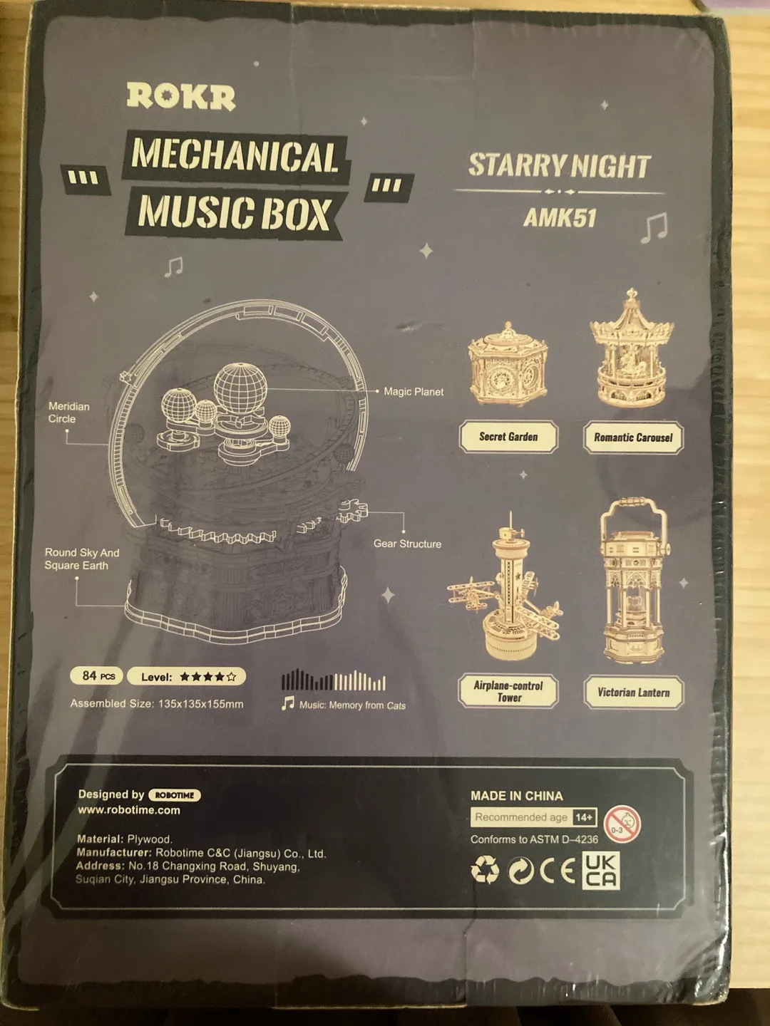 Brand new ROKR Mechanical Music Box - Starry Night AMK51 image indicator(2)