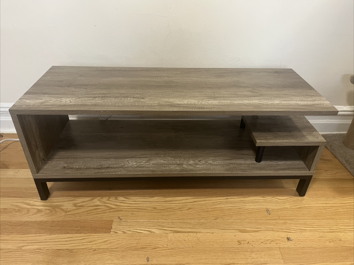Gray Wood TV stand/shelf