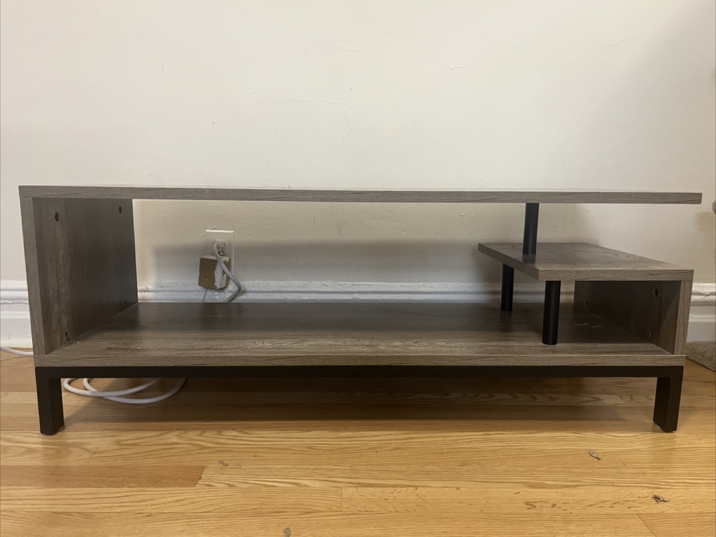 Gray Wood TV stand/shelf - photo 2