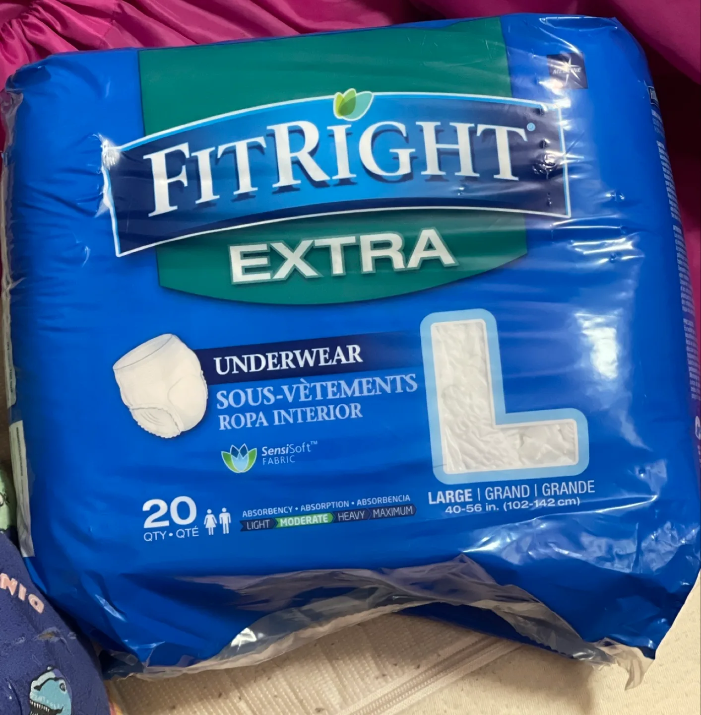 🎉MOVING SALE🎉FitRight Extra Underwear Large 20 Count thumbnail