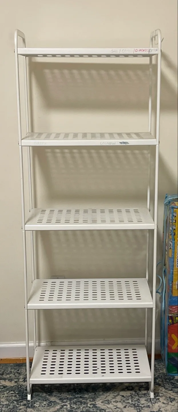 🎉MOVIMG SALE🎉White Metal Shelf Unit thumbnail