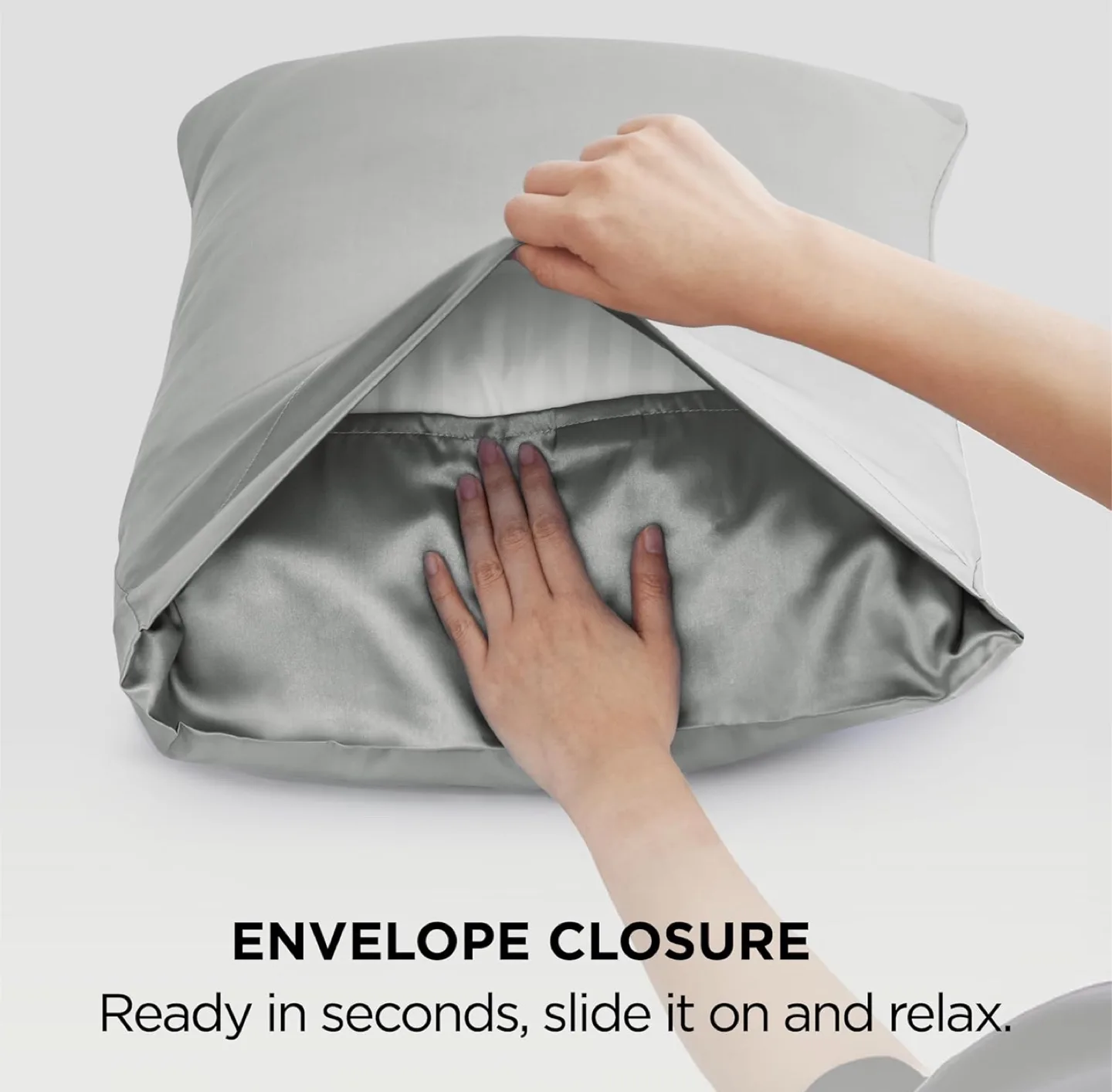 Silver Satin Cooling Pillowcases thumbnail