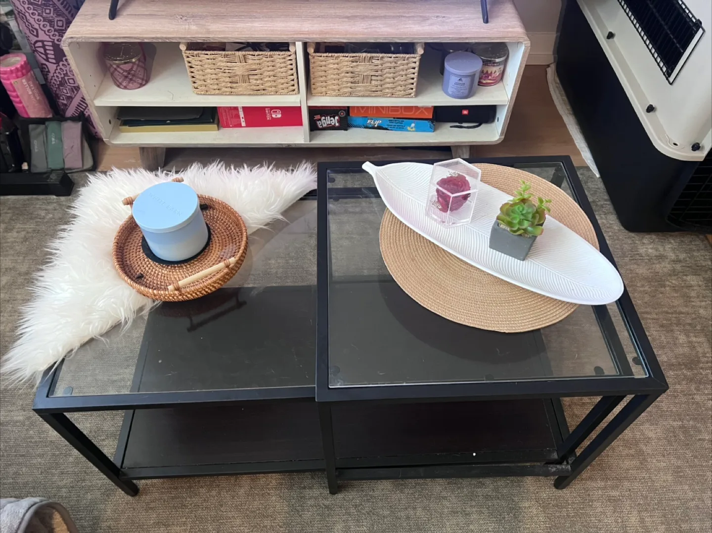 Glass Top Coffee Table Ikea nesting table thumbnail
