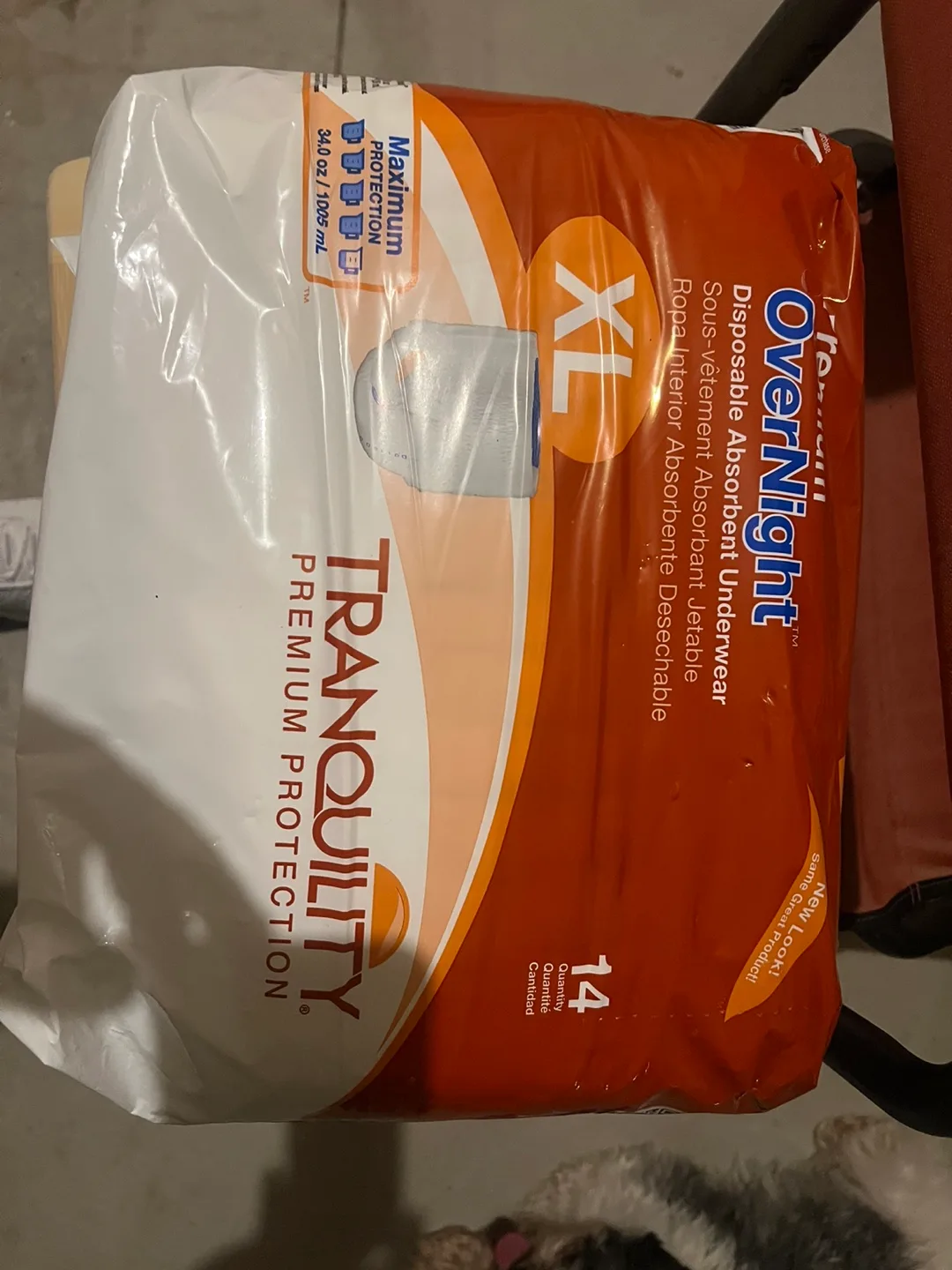 Tranquility Overnight Underwear XL, 14 Count multiple packages thumbnail