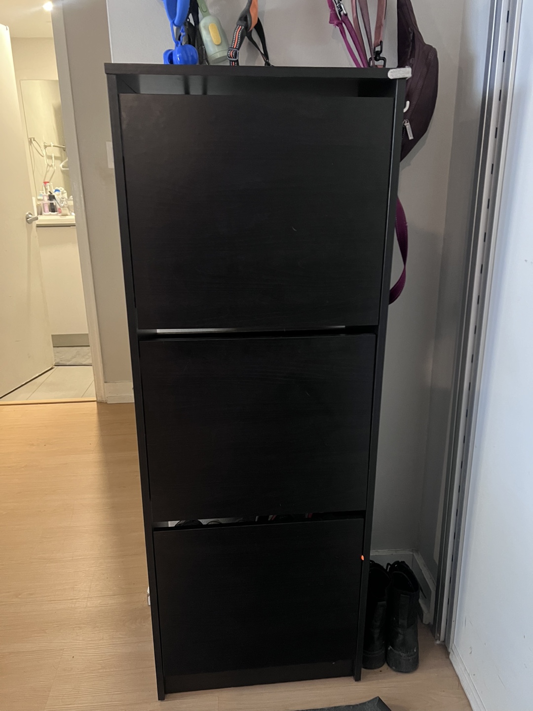 IKEA Hemnes Black Shoe Cabinet