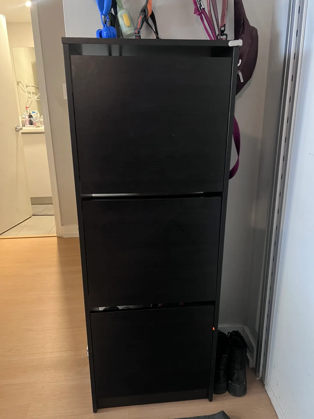 IKEA Hemnes Black Shoe Cabinet thumbnail