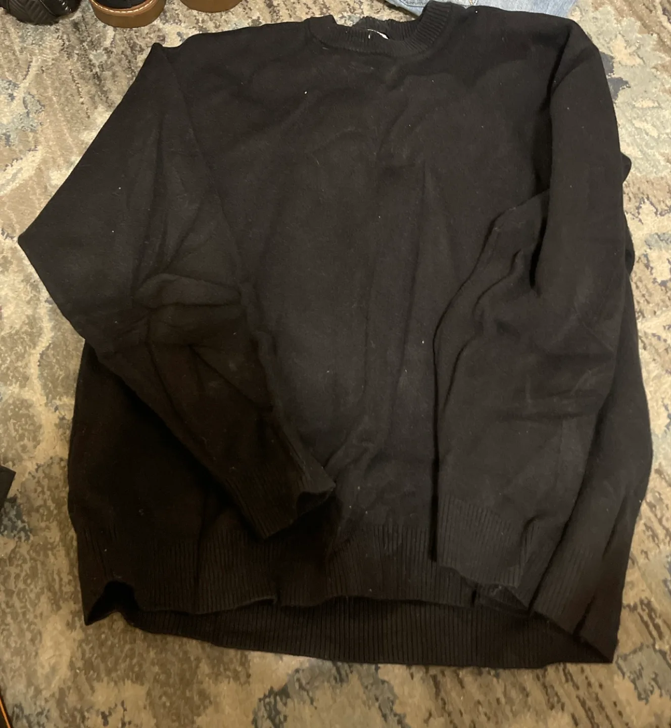 🎉MOVING SALE🎉Zara Black Knit Sweater - Size L thumbnail