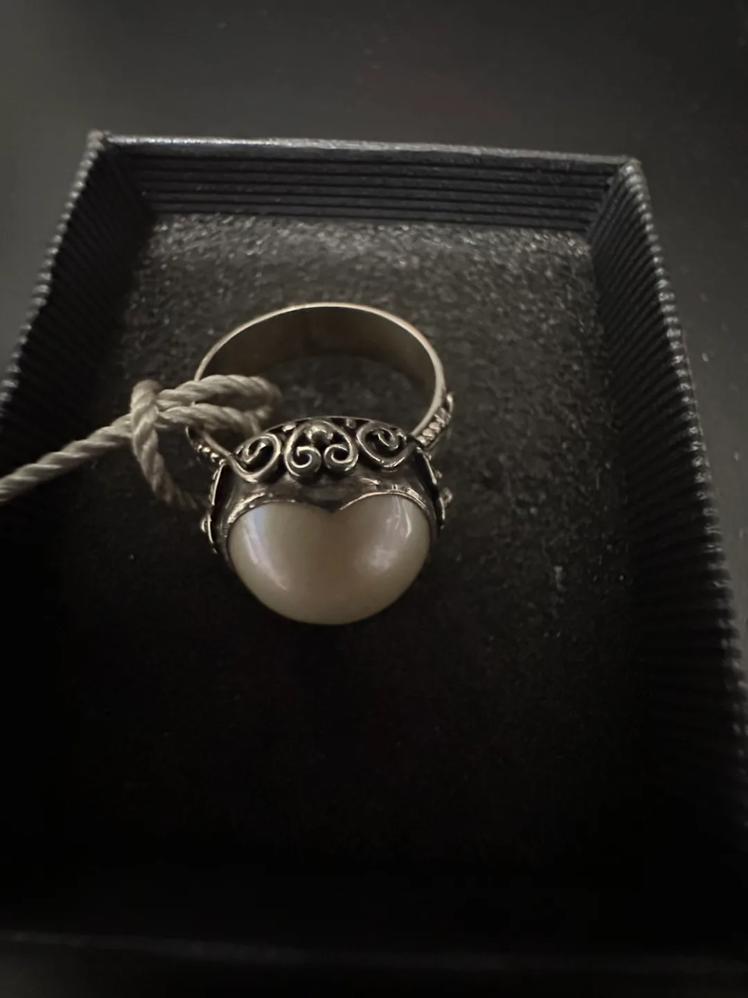 Samuel B Sterling silver 925 Pearl Ring size 5.5 image indicator(3)