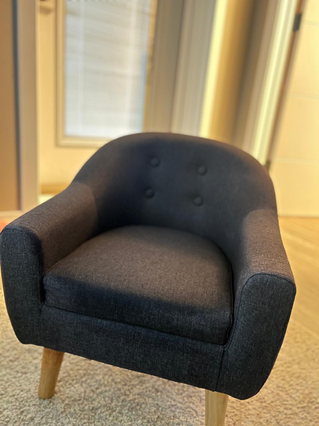 Kids Dark Grey Accent Chair