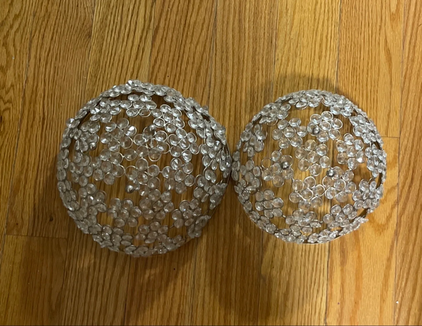 🎉MOVING SALE🎉2 Decorative Beaded Spheres - Set of 2 thumbnail