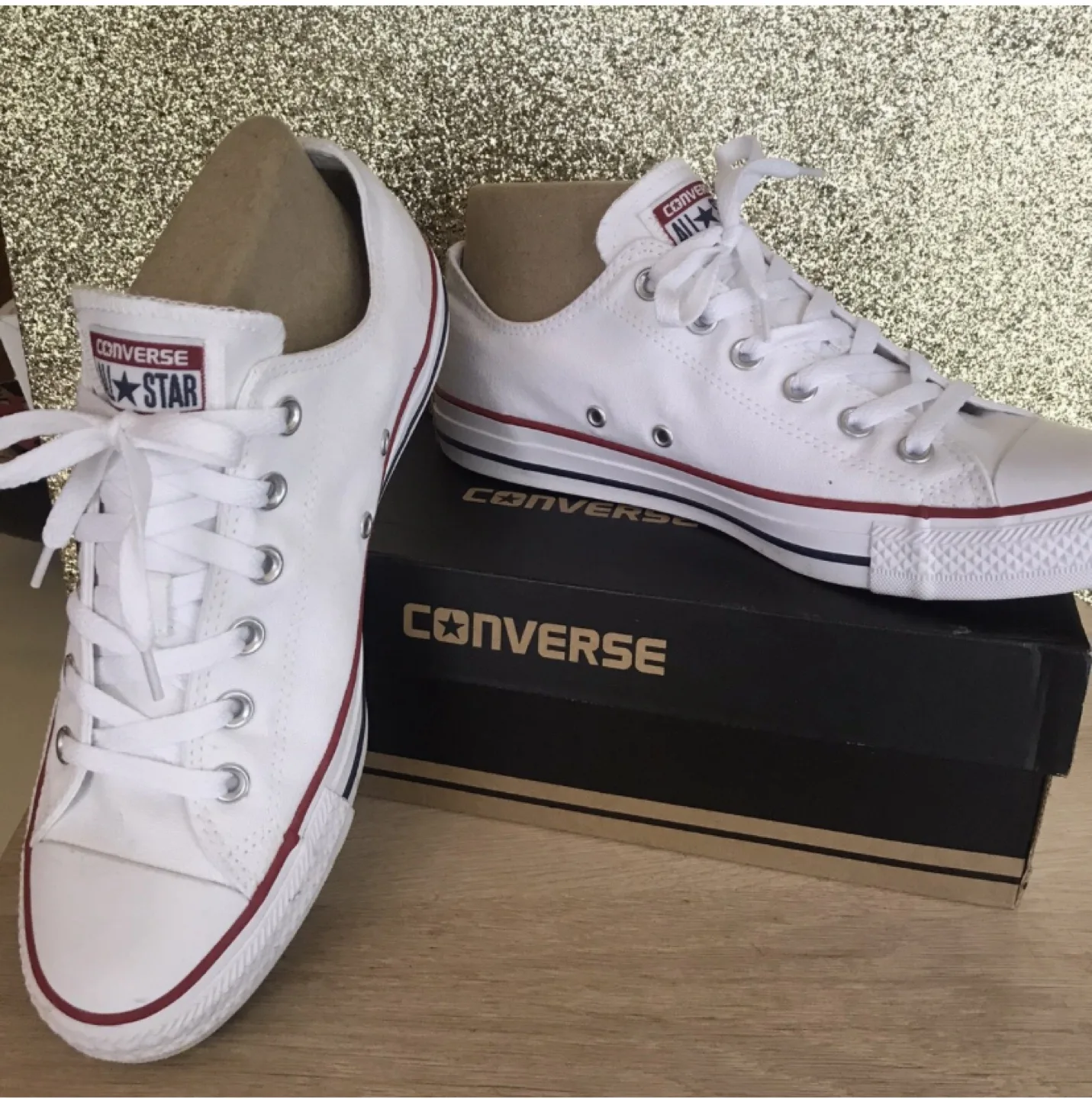 Converse All Star Low White Sneakers thumbnail